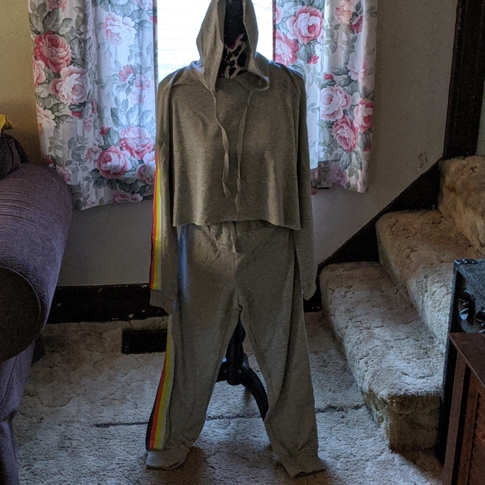EUC  Wild Fable Light weight hooded sweatsuit,